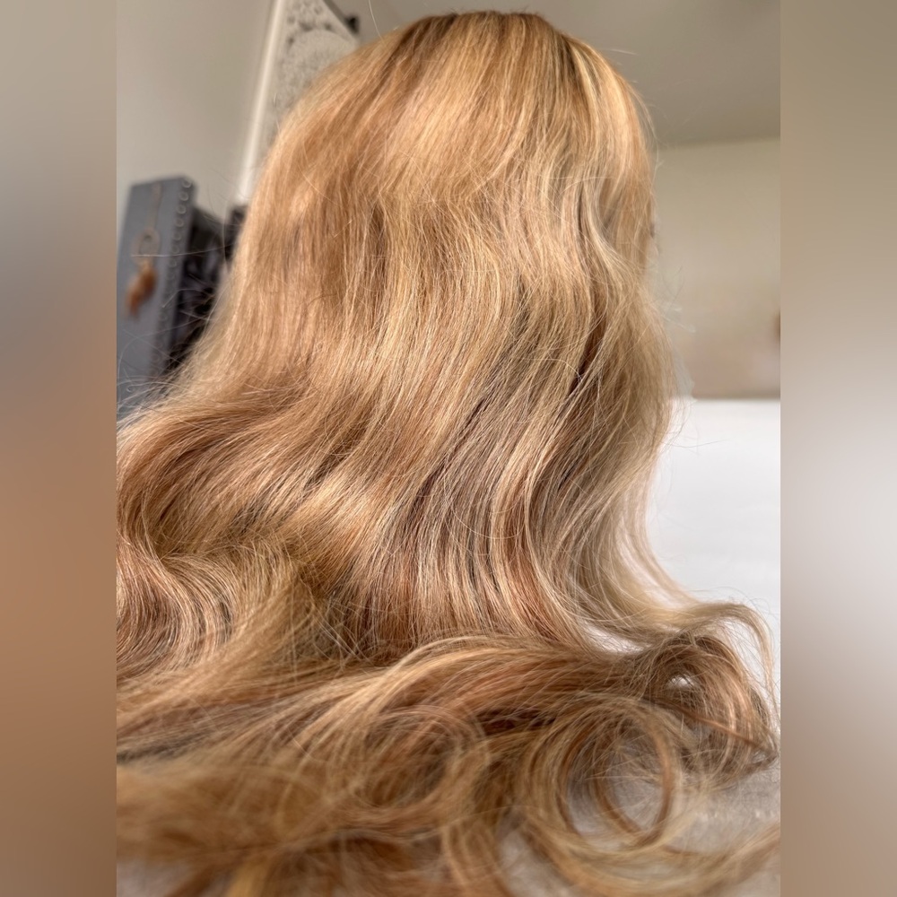 Rich Girl Vibe Balayage Blonde Highlight HD Transparent Lace Front HumanHair Wig - Picture 13 of 16